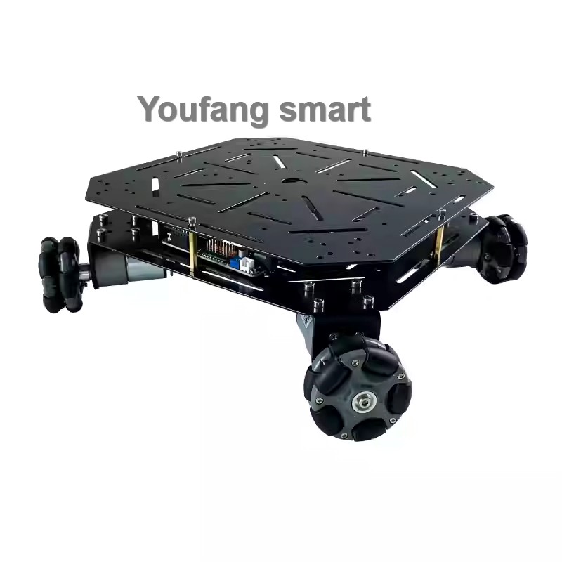 Omni Wheel - ชุดโครงรถหุ่นยนต์ล้อออมนิ 4 ล้อ รองรับน้ำหนัก 5 กก.