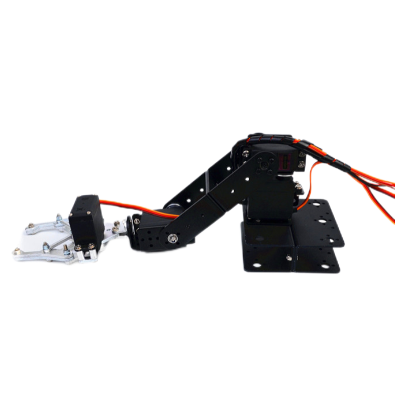 Robot Arm Kit - MG996 แขนกล 4 แกนแบบถอดประกอบได้ พร้อมกริปเปอร์แบบกรงเล็บ ตัวควบคุมทำจากอะลูมิเนียมอัลลอยด์