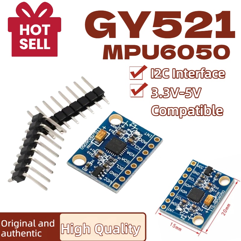 Accelerometer Mpu6050 - 1/5/10 ชิ้น GY521 GY-521 MPU6050 IIC