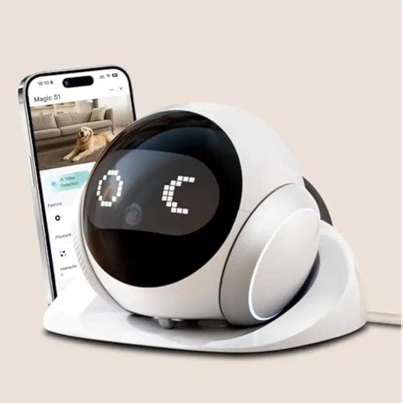 Ros Robot - กล้องหุ่นยนต์สัตว์เลี้ยงในร่มแบบเคลื่อนย้ายได้ พร้อมแท่นชาร์จอัตโนมัติ ควบคุมผ่านแอปอัจฉริยะ ระบบเสียงสองทางและมองเห็นในที่มืดด้วยอินฟราเรด สำหรับการเฝ้าระวังบ้านเคลื่อนที่