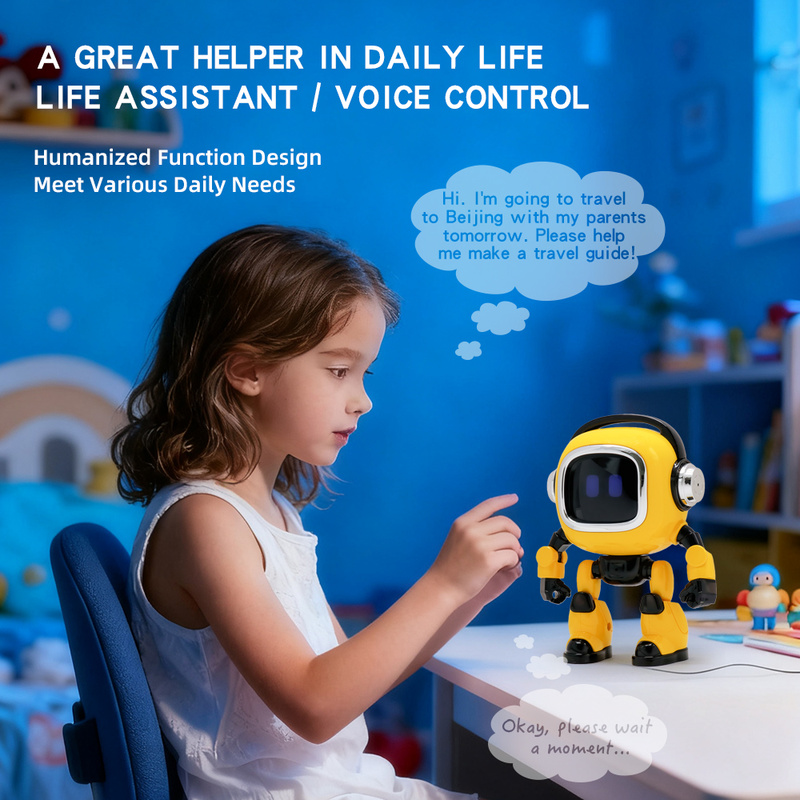 Robot Remote Control - หุ่นยนต์ AI แบบโต้ตอบ ควบคุมด้วยเสียง พร้อมฟังก์ชันเล่าเรื่องและตอบคำถามความรู้ทั่วไป ของเล่นเพื่อนคู่ใจสำหรับเด็กวัยเตาะแตะ