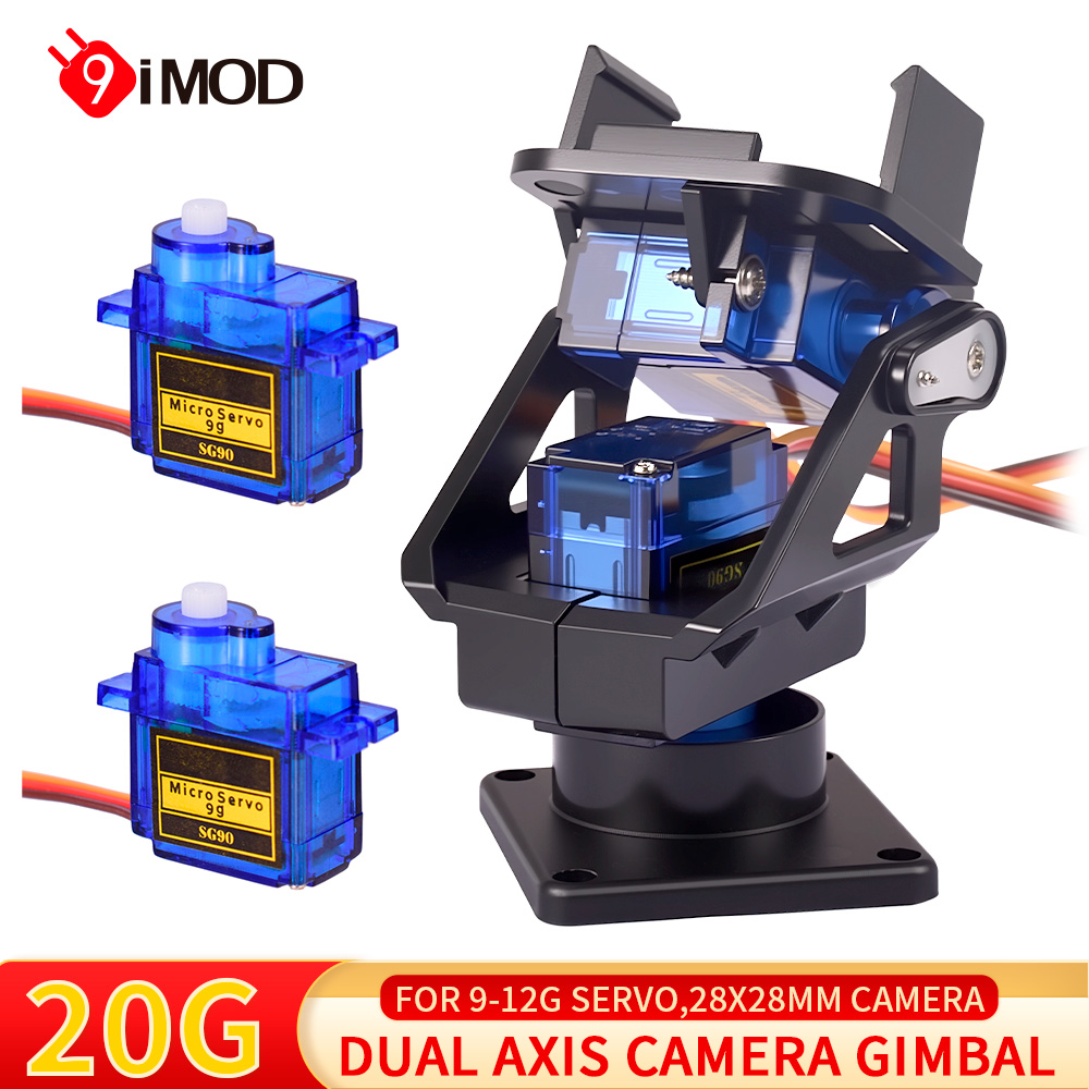 Pan Tilt Bracket - แพลตฟอร์มกล้องขนาดเล็ก 9IMOD 20G FPV พร้อมกิมบอลกันสั่น กล้องติดตั้งแบบกิมบอลเซอร์โวสองแกน
