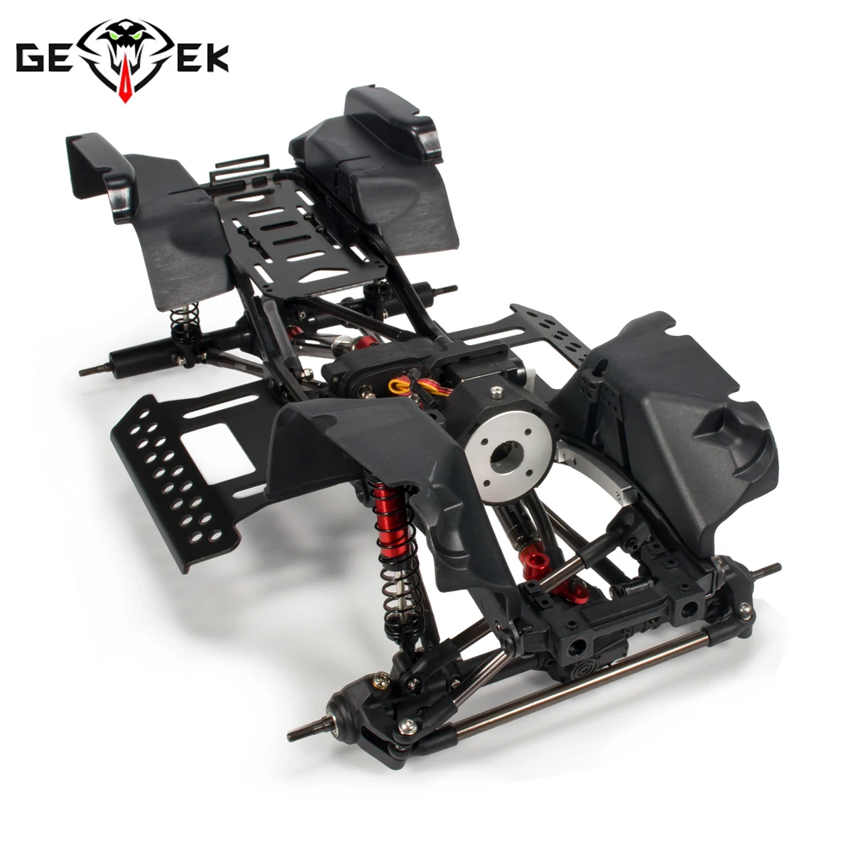 Robot Car Kit - 1/10 RC ชุดแชสซีตีนตะขาบพร้อมเฟืองแพลนเนตตารี่2สปีดเกียร์คิ้วบังโคลนเลื่อนหินสำหรับฐานล้อขนาด313มม.