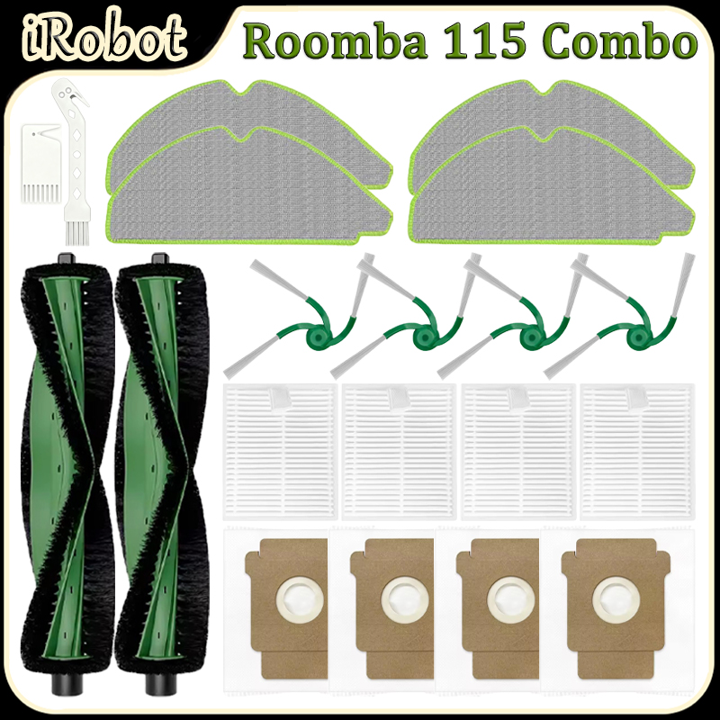 Robot Vacuum - สำหรับอุปกรณ์เสริมหุ่นยนต์ดูดฝุ่น iRobot Roomba 115 Combo แปรงหลัก