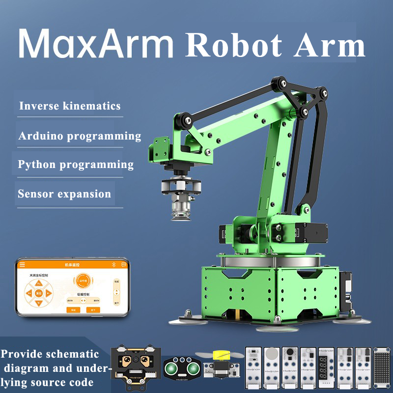 Robot Arm Kit - Hiwonder หุ่นยนต์5แกน maxarm แบบโอเพนซอร์สหุ่นยนต์ควบคุมโดย ESP32สำหรับโปรแกรม Python