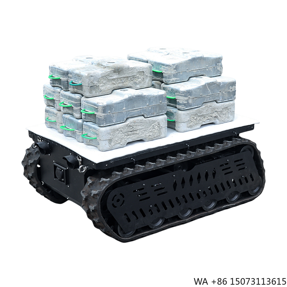 Robot Chassis - แชสซีหุ่นยนต์ตีนตะขาบ RC รับน้ำหนัก 300-600 กก. พร้อมรางยางสำหรับปีนบันได