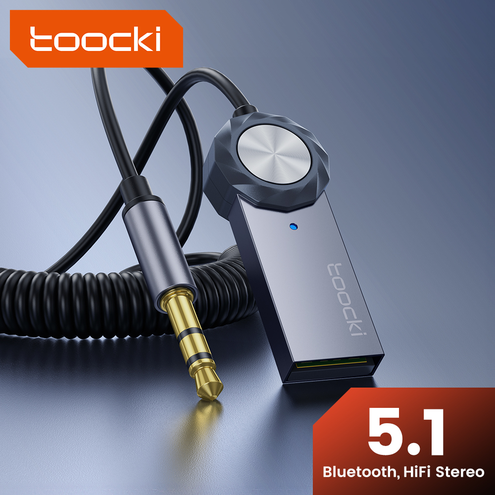 Robot Bluetooth Car - อะแดปเตอร์ AUX บลูทูธ toocki 5.1บลูทูธเครื่องส่งสัญญาณเสียง5.0 USB