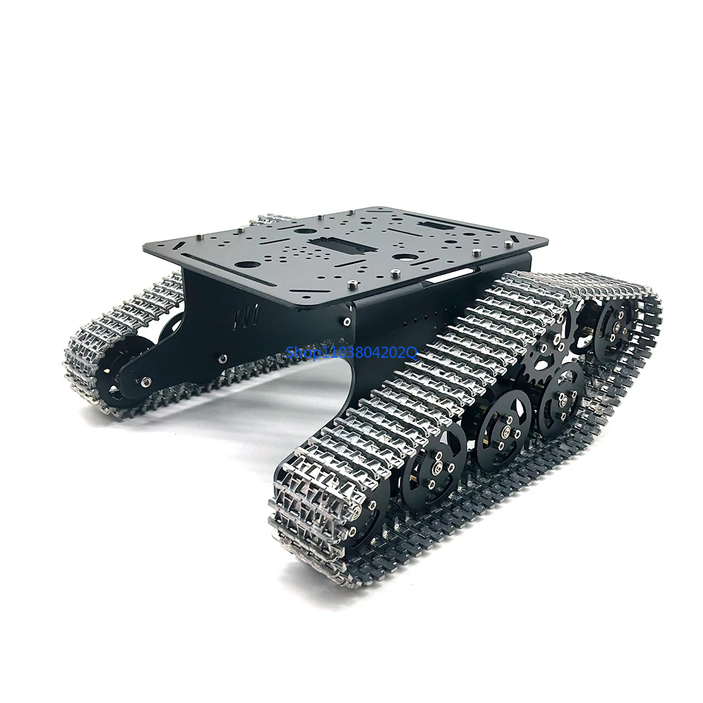Robot Chassis - T300 โครงรถถังโลหะทั้งหมด, อลูมิเนียมอัลลอย, โครงรถถังอัจฉริยะพร้อมมอเตอร์ตรวจจับความเร็ว, สำหรับ DIY,