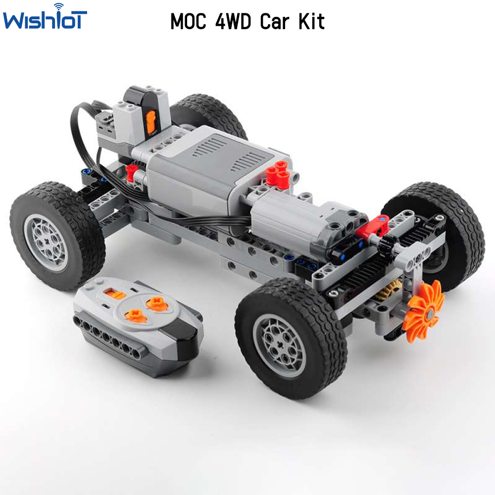 Robot Car Kit - MOC 4WD รีโมทคอนโทรลรถแชสซีชุด 62.4*20 มม.สี่ล้อไดรฟ์การวิเคราะห์รถ M