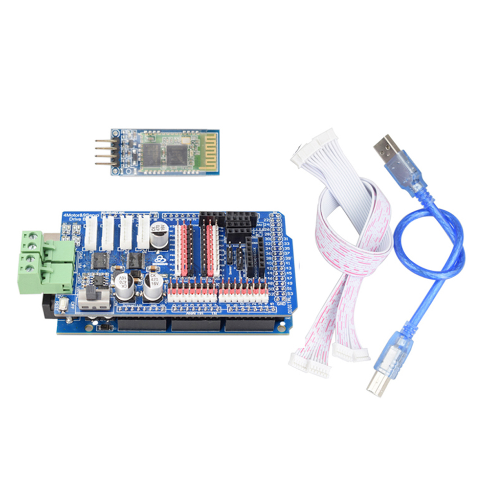 Robot Arm Kit - Arduino Mega2560 RC ควบคุม 4WD หุ่นยนต์รถแขนหุ่นยนต์