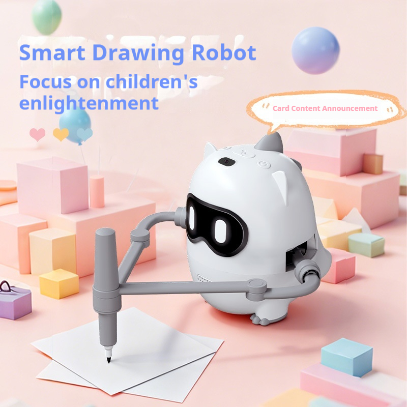Ros Robot - หุ่นยนต์วาดภาพไดโนเสาร์อัจฉริยะ ของเล่นเสริมพัฒนาการเด็กเล็ก พร้อมการ์ดเสียงและระบบกระจายเสียง สำหรับเด็กวัยเตาะแตะและเด็กก่อนวัยเรียน