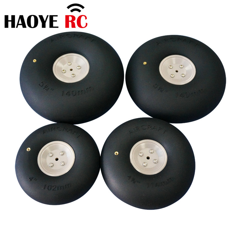 Omni Wheel - Haoye ล้อนิวเมติกสำหรับเครื่องบิน4/4.5/5/5.5นิ้วล้อยางเป่าลมล้อเฟืองสำหรับเครื่องบิน RC 1ชิ้น
