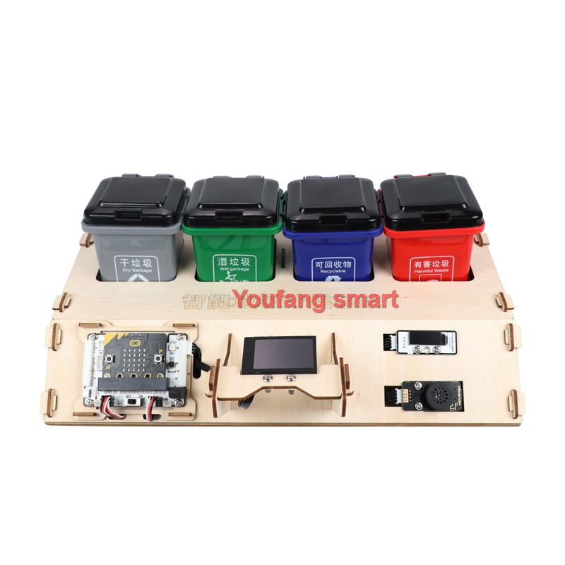 Microbit Robot - ชุดหุ่นยนต์คัดแยกขยะ AI พร้อมระบบกระจายเสียงสำหรับหุ่นยนต์ V2.2บิตของตกแต่งงานปาร์ตี้หุ่นยนต์โอเพนซอร์ส