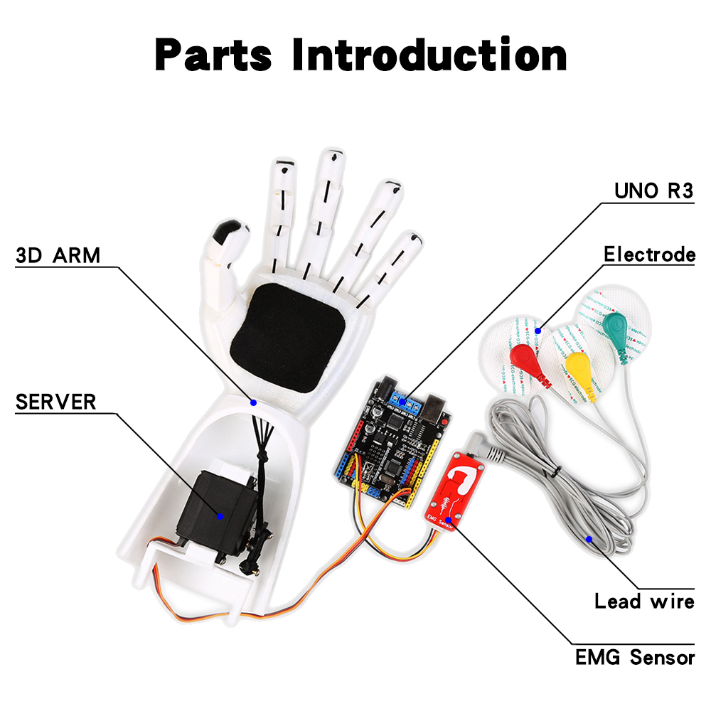 เซ็นเซอร์ EMG แขนหุ่นยนต์เซ็นเ - Robot Arm Kit บทวิจารณ์และราคา