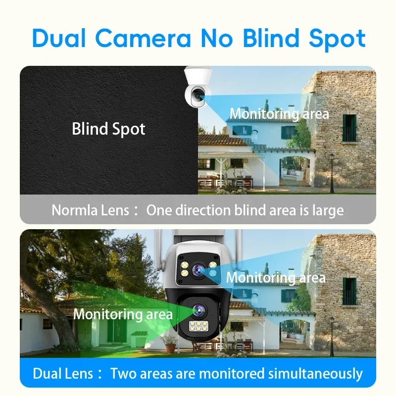 กล้องวงจรปิด 8MP 4K WIFI IP แบ - Pan Tilt Bracket บทวิจารณ์และราคา