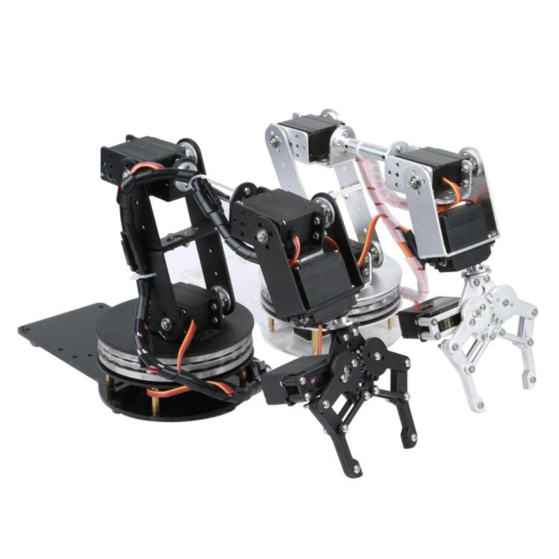 แขนหุ่นยนต์สีเงิน 6 DOF พร้อมฐ - Robot Arm Kit บทวิจารณ์และราคา