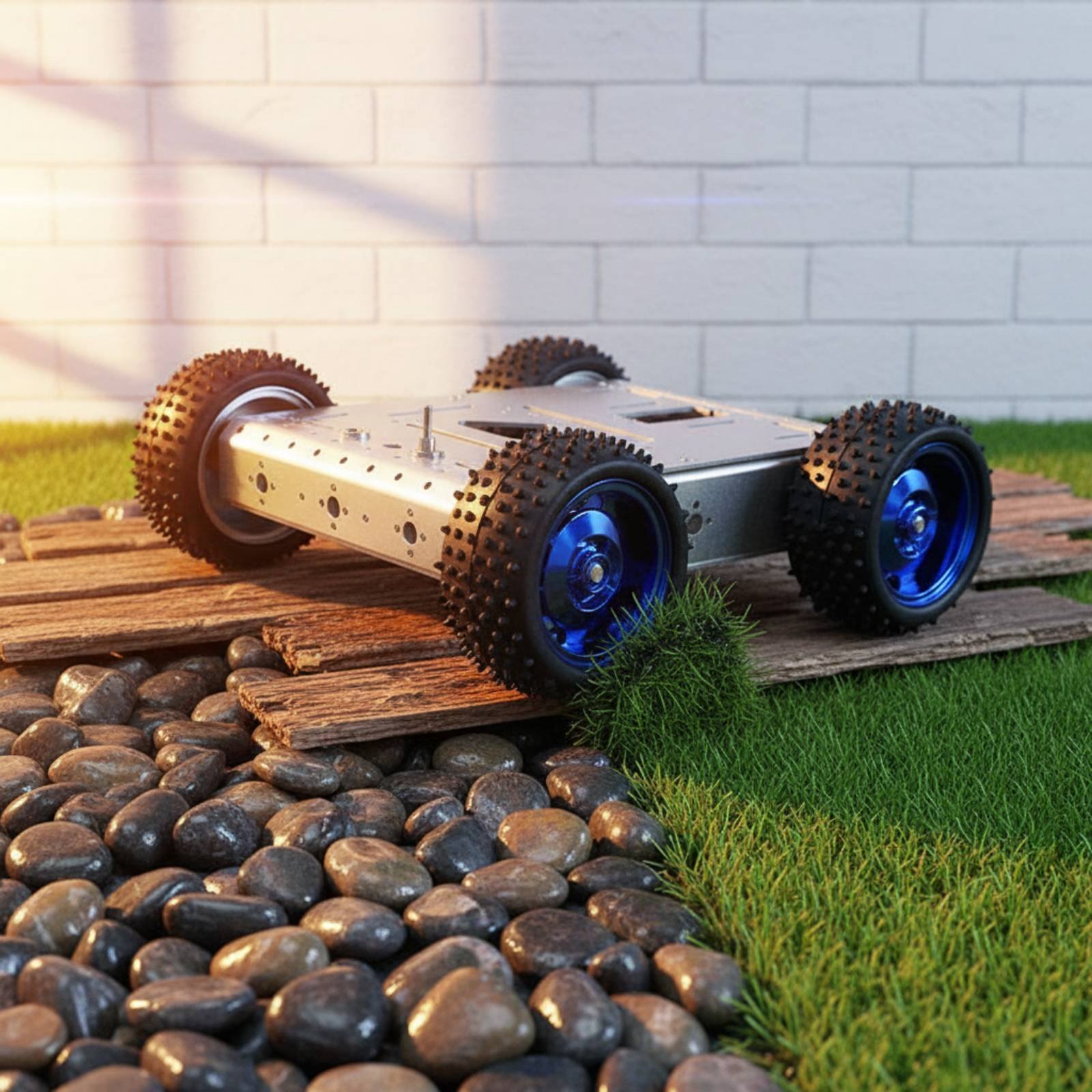 แชสซีรถสมาร์ทคาร์ 4WD รับน้ำหน - Robot Car Kit บทวิจารณ์และราคา