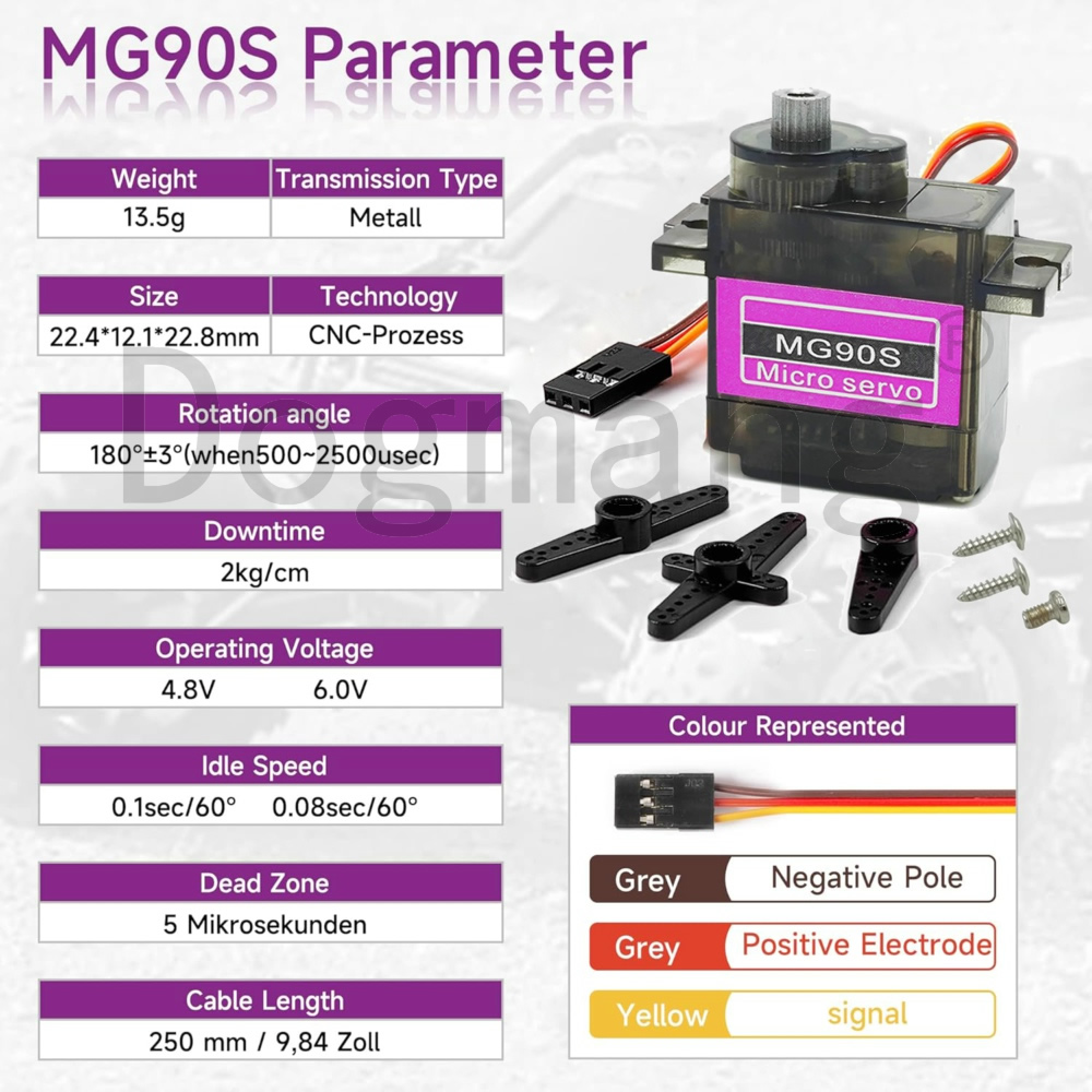 MG90S Servo 1/2/4/10/20/50 Pcs - Servo Sg90 บทวิจารณ์และราคา