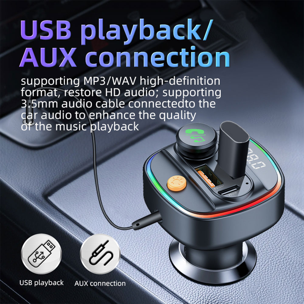 บลูทูธ 5.4 เครื่องส่งสัญญาณ FM - Robot Bluetooth Car บทวิจารณ์และราคา